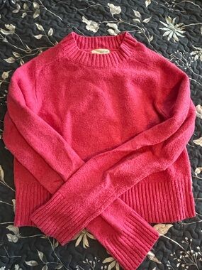 Women’s Cropped Crewneck Sweater - Pink